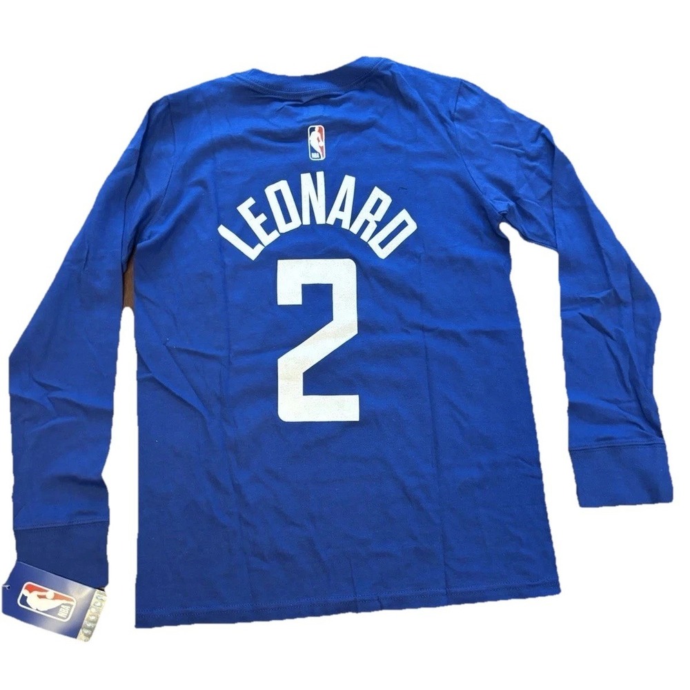 NBA Kawhi Leonard LA Clippers #2 Jersey‎ T-Shirt Youth Small Blue Long Sleeve